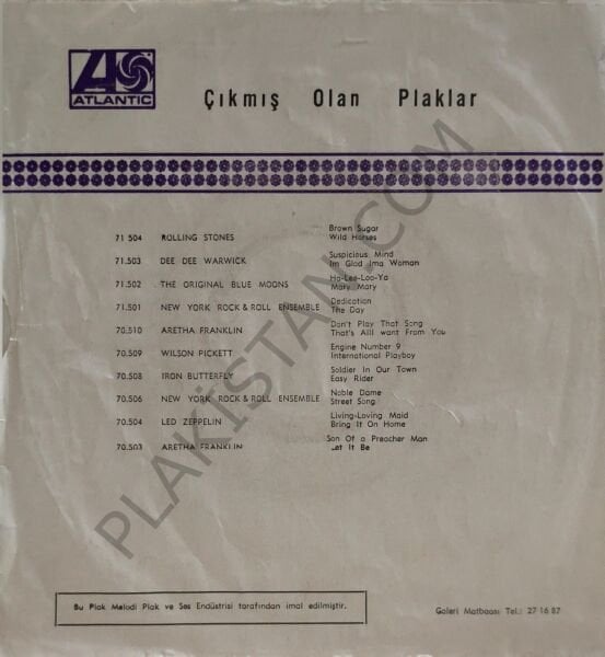 Led Zeppelin & Black Dog 45 LİK PLAK