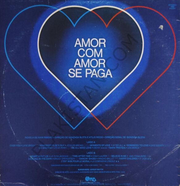 Amor com amor se paga &  Trilha Sonora da Novela LP PLAK