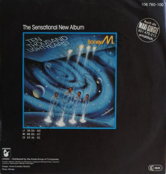 Boney M. – Kalimba De Luna 45 LİK PLAK