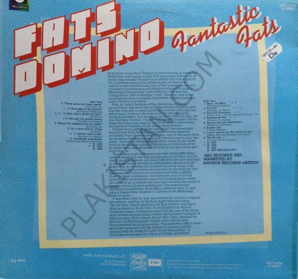 Fats Domino &  Fantastic Fats LP PLAK