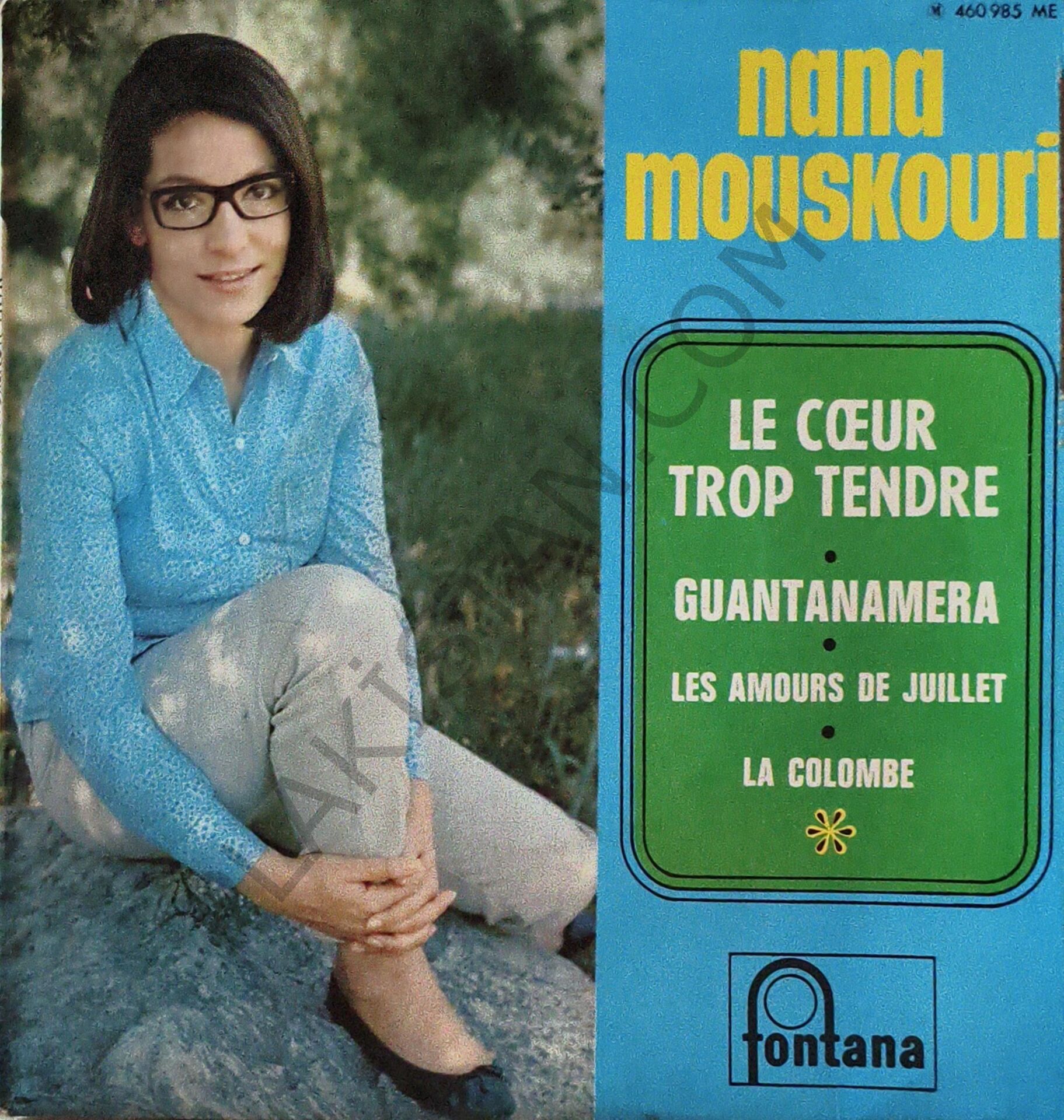 Nana Mouskouri – Le Cœur Trop Tendre 4 ŞARKI EP  PLAK