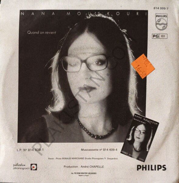 Nana Mouskouri – Addio / Amazing Grace 45 LİK PLAK