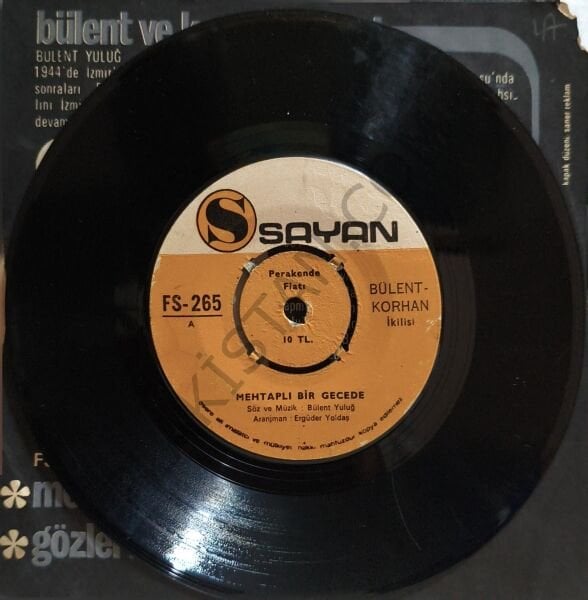 Bülent ve Korhan İkilisi & Mehtaplı Bir Gecede & Gözlerim Kapalı 45 LİK PLAK