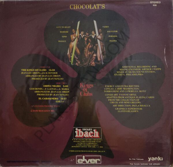 Chocolat's - Kings Of Clubs - Turkey 1978 - LP PLAK