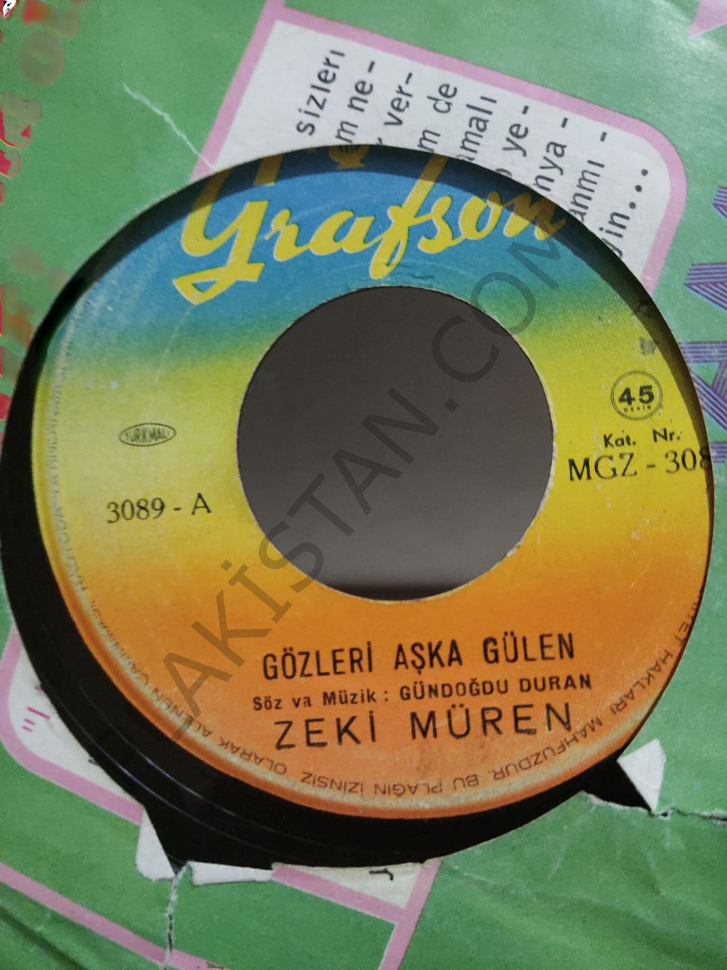 Zeki Müren  Gözleri Aşka Gülen 45lik