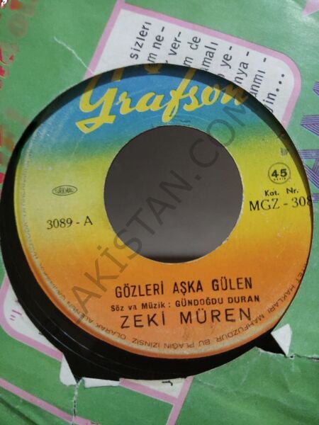 Zeki Müren  Gözleri Aşka Gülen 45lik