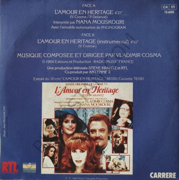Nana Mouskouri – L'Amour En Héritage 45 LİK PLAK