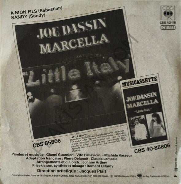 Joe Dassin – A Mon Fils 45 LİK PLAK