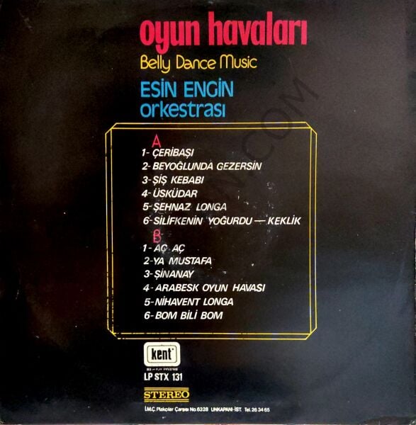 Esin Engin Oyun Havaları Belly Dance Music LP PLAK