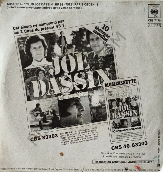 Joe Dassin – Le Dernier Slow 45 LİK PLAK