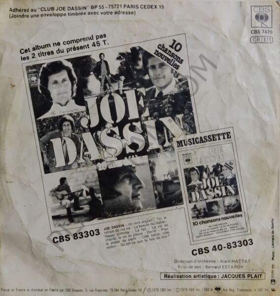 Joe Dassin – Le Dernier Slow 45 LİK PLAK