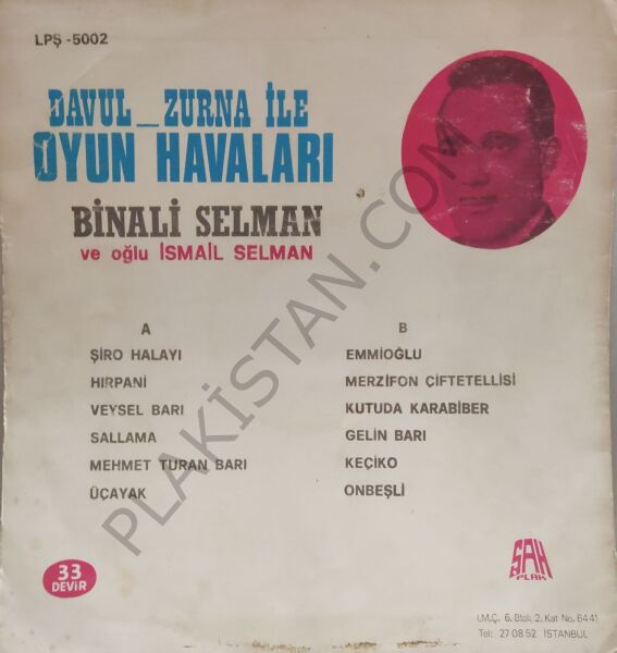 Binali Selman Davul Zurna İle Oyun Havaları LP