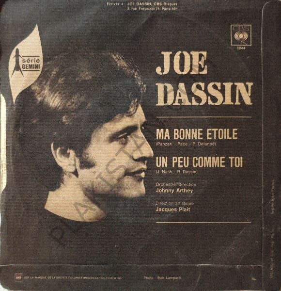 Joe Dassin – Ma Bonne Etoile / Un Peu Comme Toi 45 LİK PLAK