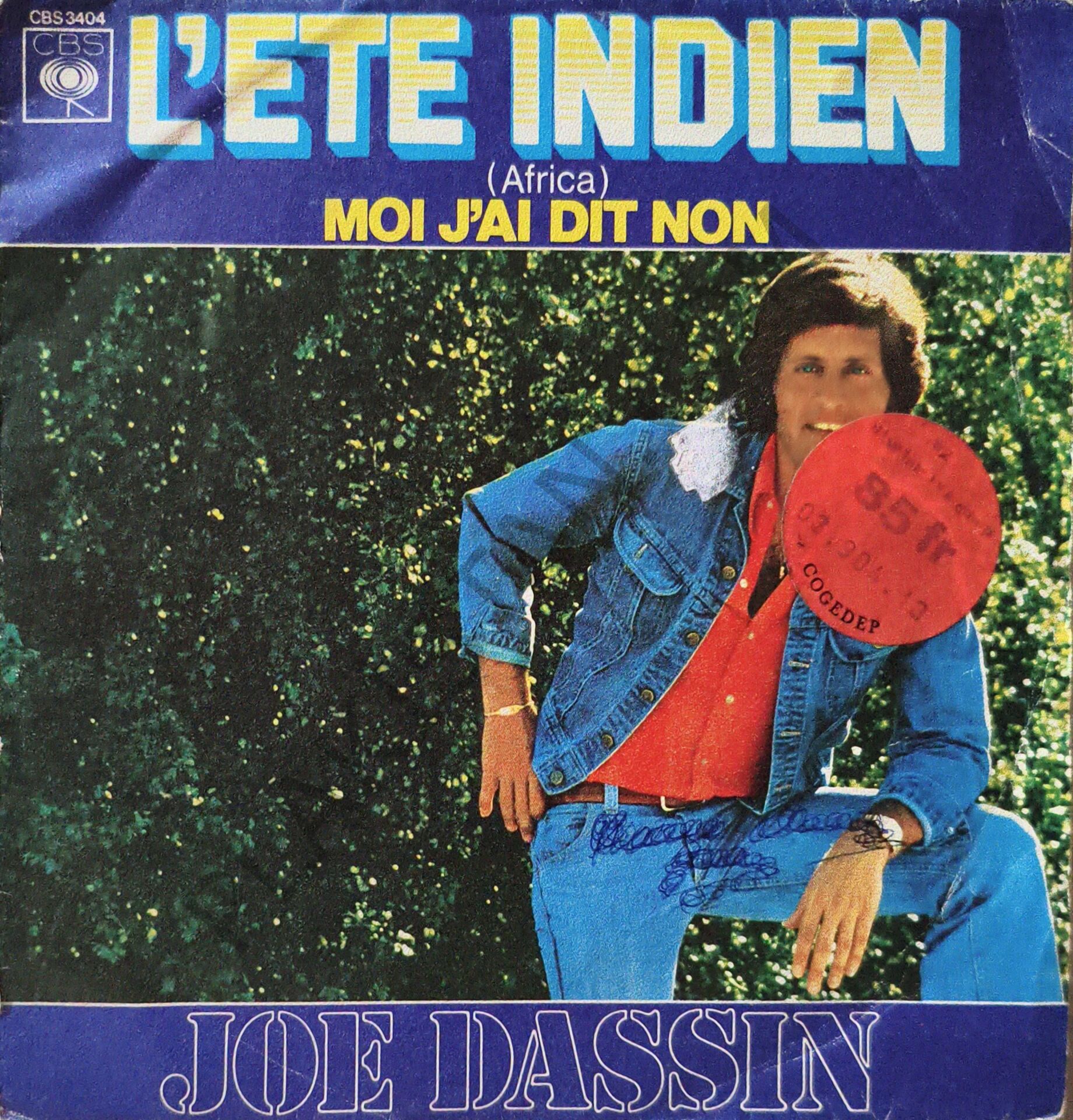 Joe Dassin – L'été Indien (Africa) 45 LİK PLAK