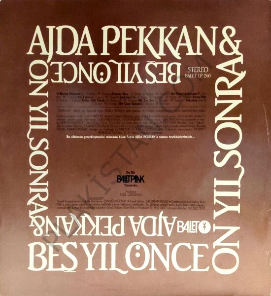 Ajda Pekkan - Beş Yıl Önce On Yıl Sonra LP