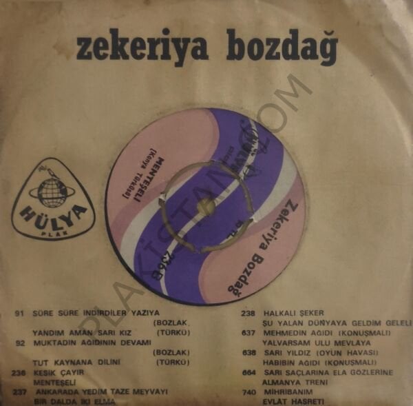 Zekeriya Bozdağ - Kesik Çayır 45 LİK PLAK
