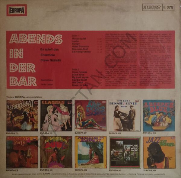 Abends in Der Bar LP PLAK