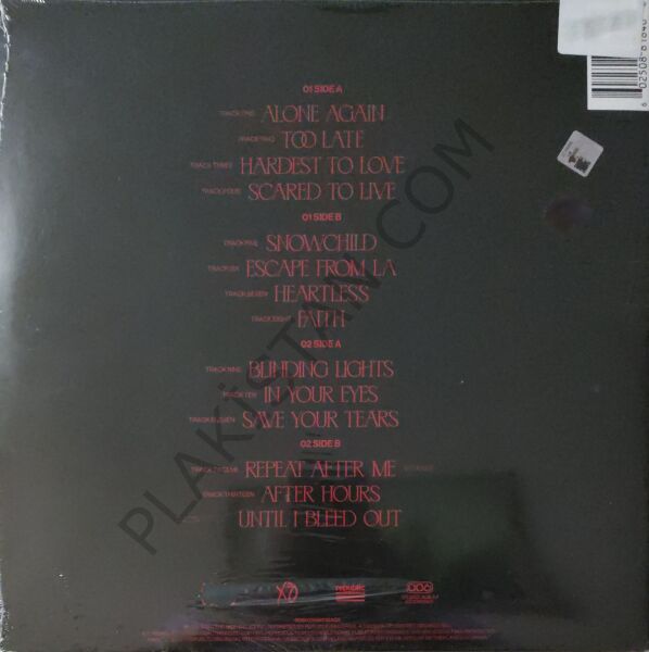 The Weeknd After Hours Deluxe Edition LP