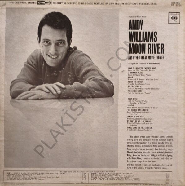 Andy Williams – Moon River And Other Great Movie Themes LP PLAK