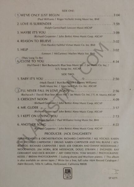 Carpenters – Close To You LP PLAK