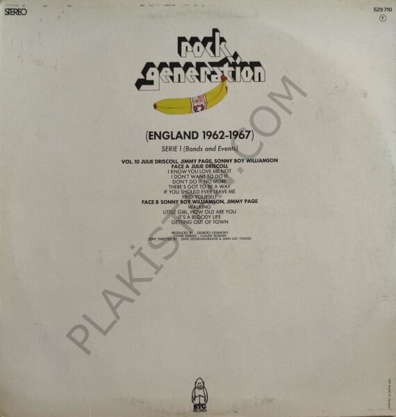 Julie Driscoll And Sonny Boy Williamson – Rock Generation Volume 10 - Plak LP