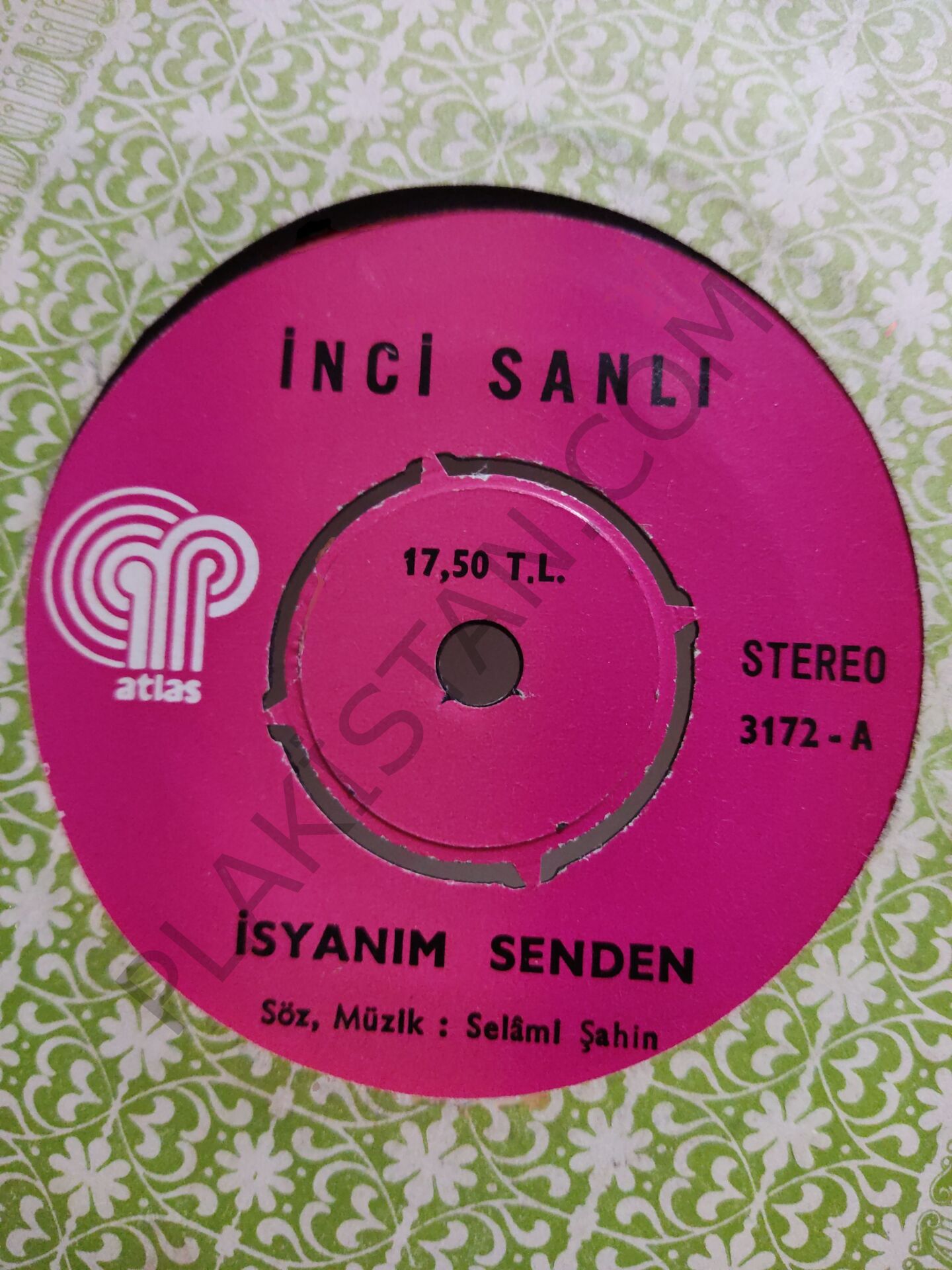İnci Şanlı - İsyanım senden 45 lik PLAK