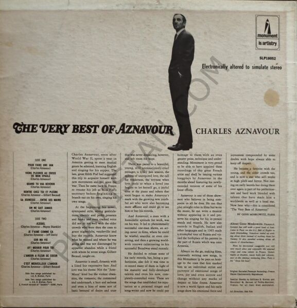 Charles Aznavour – The Very Best Of Aznavour LP PLAK