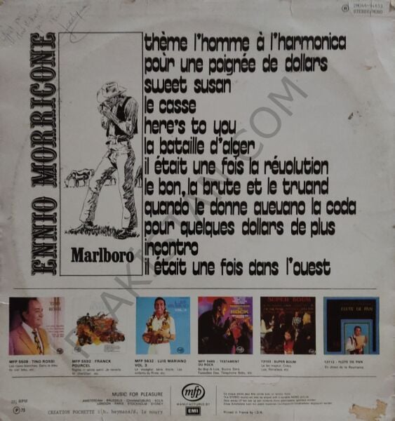 Geoff Love Et Son Orchestre* – La Musique D'Ennio Morricone LP PLAK