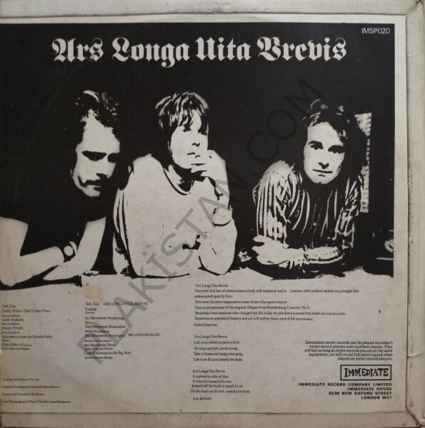 The Nice – Ars Longa Vita Brevis LP PLAK