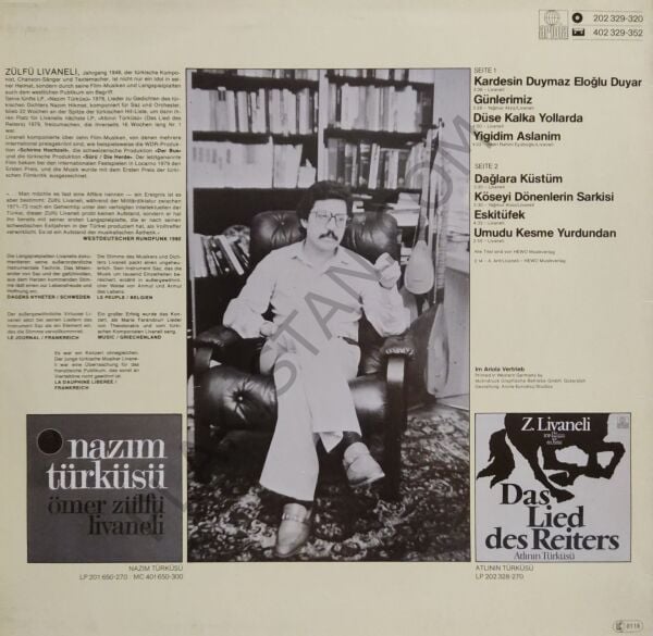 Ömer Zülfü Livaneli Unsere Tage Die Verfliessen Günlerimiz LP