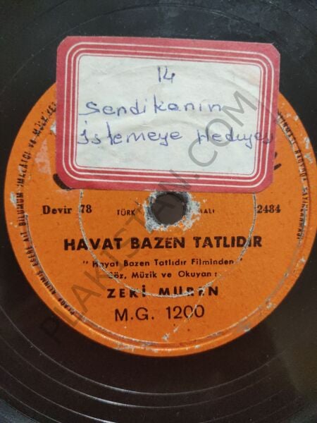 Zeki Müren - Hayat Bazen Tatlıdır - 78 devir taş plak