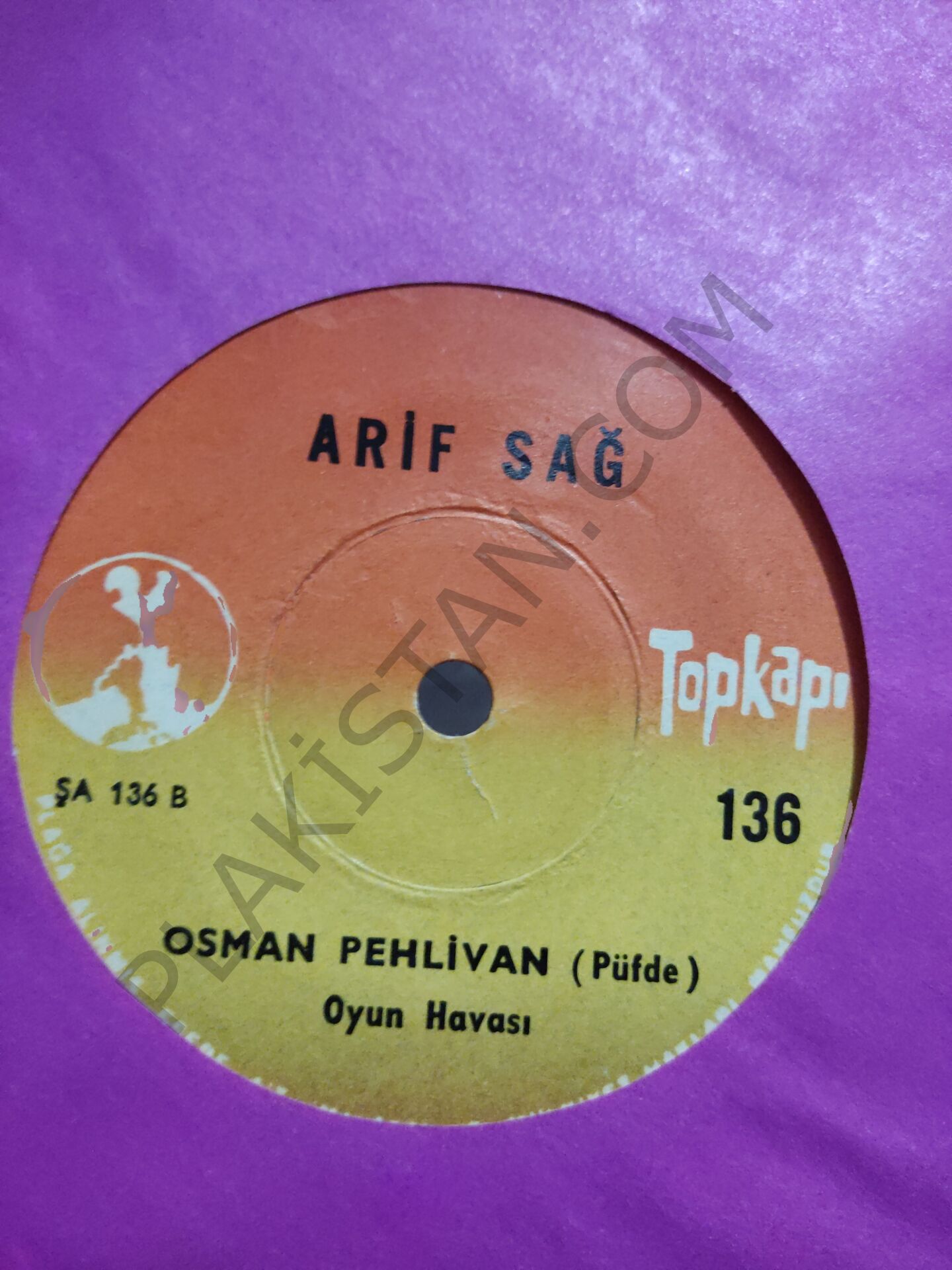 Arif Sağ - Şu Samsun'un evleri 45lik PLAK